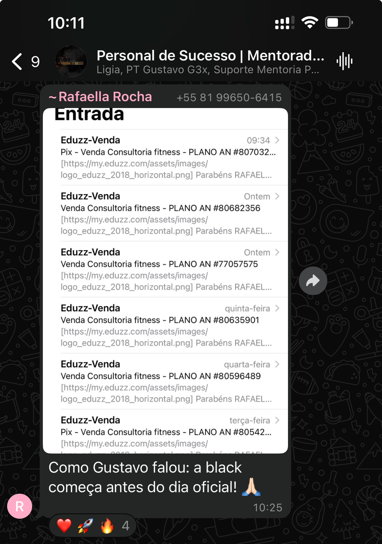 Print de caixa de entrada com várias notificações de venda antes da Black Friday oficial